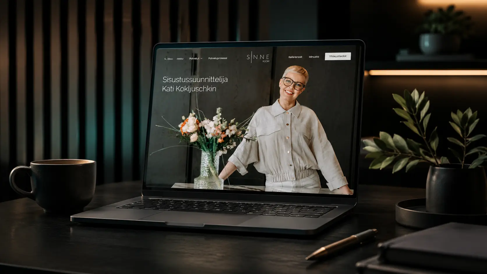 WordPress verkkosivut yritykselle Sinne Room